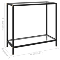 Thumbnail for Konsolentisch Transparent 80x35x75 cm Hartglas