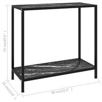 Thumbnail for Konsolentisch Schwarz 80x35x75 cm Hartglas