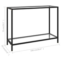 Thumbnail for Konsolentisch Transparent 100x35x75 cm Hartglas