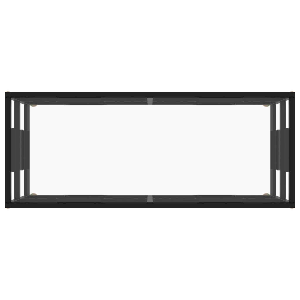 TV-Schrank Schwarz mit Hartglas 100x40x40 cm