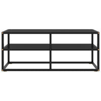 Thumbnail for TV-Schrank Schwarz mit schwarzem Glas 100x40x40 cm
