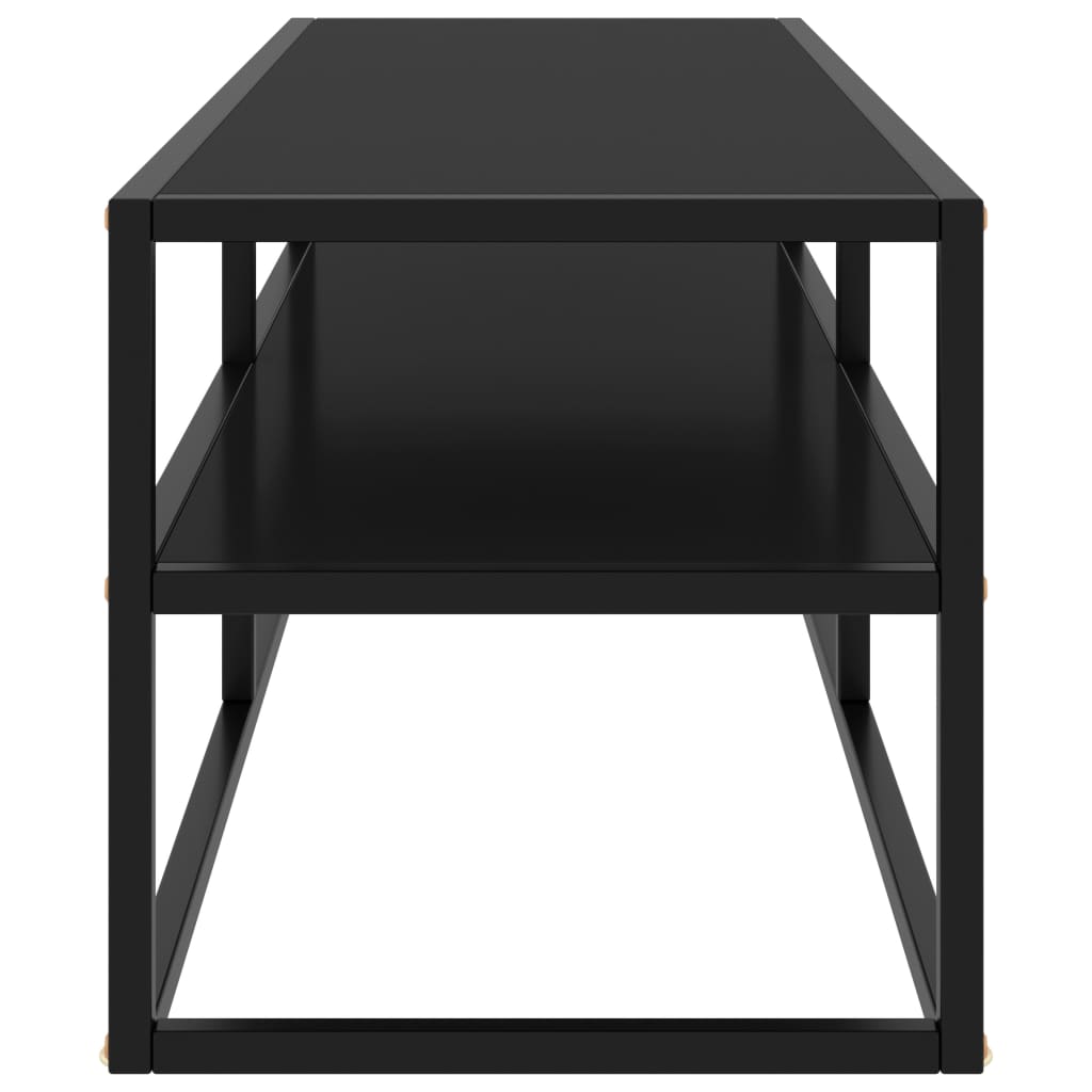 TV-Schrank Schwarz mit schwarzem Glas 120x40x40 cm