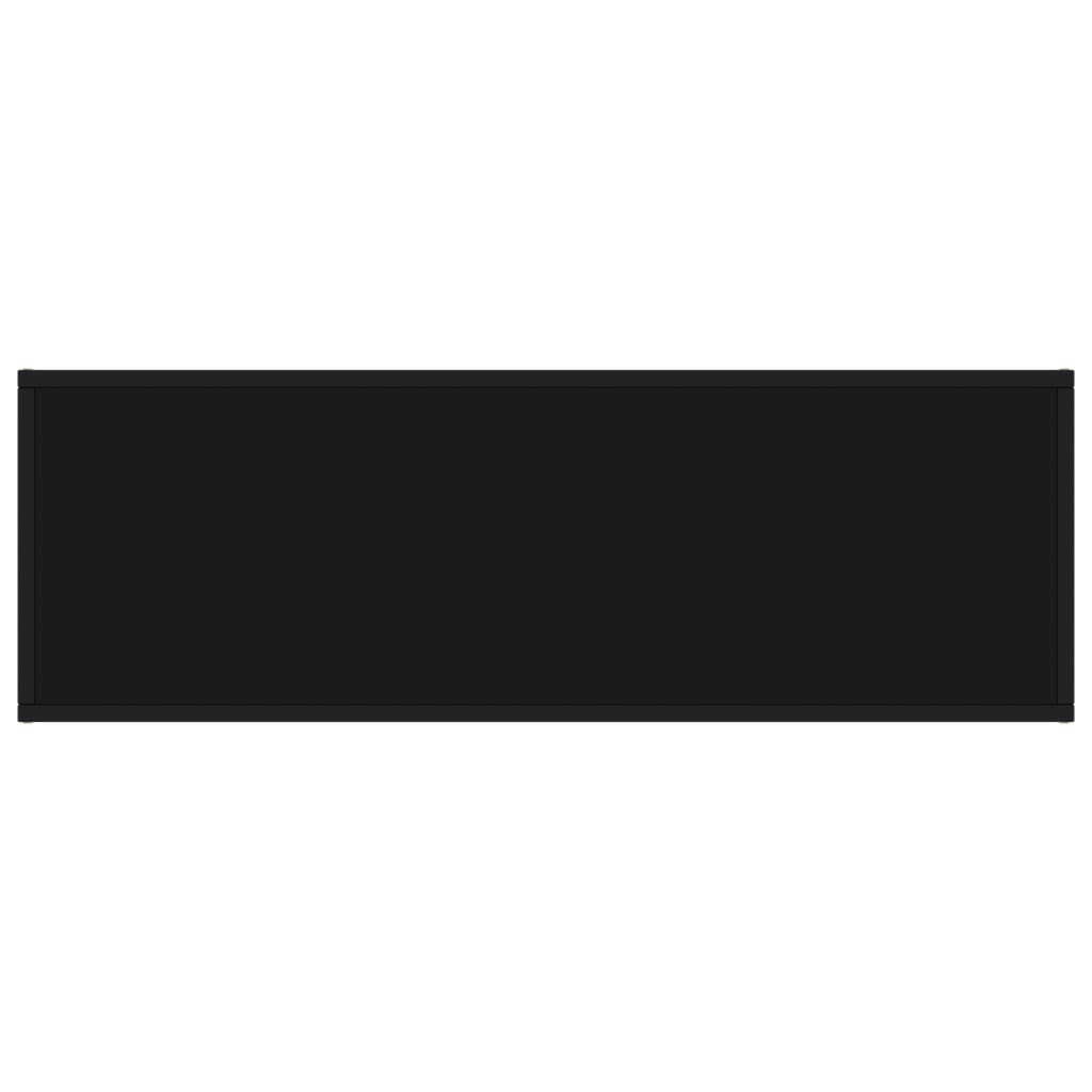 TV-Schrank Schwarz mit schwarzem Glas 120x40x40 cm