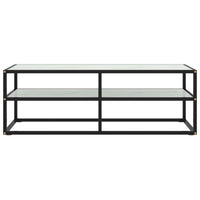 Thumbnail for TV-Schrank Schwarz mit Weißer Marmor-Optik Glas 120x40x40 cm