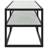 Thumbnail for TV-Schrank Schwarz mit Weißer Marmor-Optik Glas 120x40x40 cm