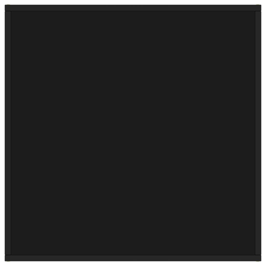 Couchtisch Schwarz mit Schwarzem Glas 80x80x35 cm