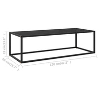 Thumbnail for Couchtisch Schwarz mit Schwarzem Glas 120x50x35 cm
