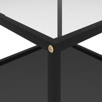 Thumbnail for 322891 vidaXL Coffee Table Transparent and Black 60x60x35 cm Tempered Glass