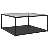 Thumbnail for Couchtisch Transparent und Schwarz 80x80x35 cm Hartglas