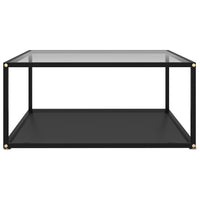 Thumbnail for Couchtisch Transparent und Schwarz 80x80x35 cm Hartglas
