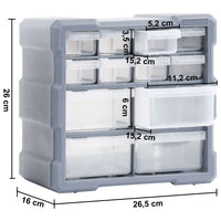 Thumbnail for Multi-Schubladen-Organizer 2 Stk. 12 Schubladen 26,5x16x26 cm
