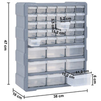 Thumbnail for Multi-Schubladen-Organizer mit 39 Schubladen 38x16x47 cm