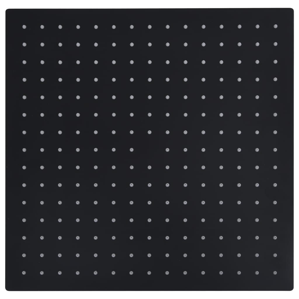 Regenbrause Edelstahl 40x40 cm Quadrat Schwarz
