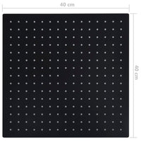 Thumbnail for Regenbrause Edelstahl 40x40 cm Quadrat Schwarz