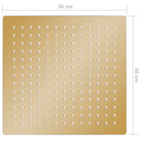 Thumbnail for Regenbrause Edelstahl 30x30 cm Quadrat Golden