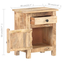 Thumbnail for Nachttisch 40x30x50 cm Raues Mangoholz