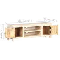 Thumbnail for TV-Schrank 120x30x40 cm Raues Akazienholz