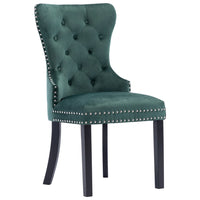 Thumbnail for Esszimmerstühle 6 Stk. Dunkelgrün Samt