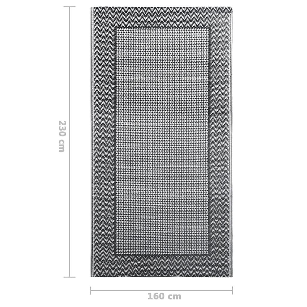 Outdoor-Teppich Grau 160x230 cm PP