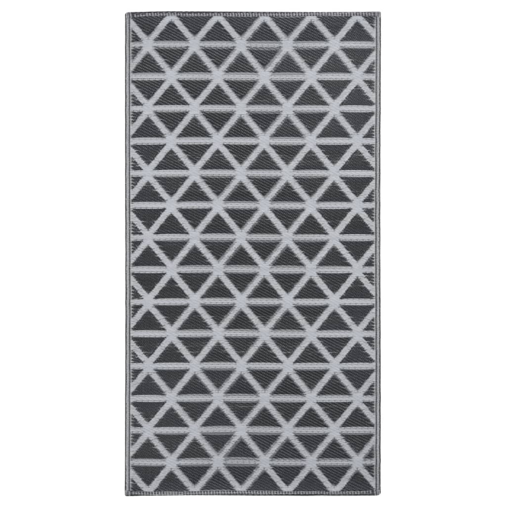 Outdoor-Teppich Schwarz 120x180 cm PP