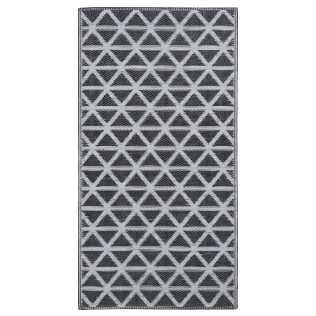 Outdoor-Teppich Schwarz 190x290 cm PP