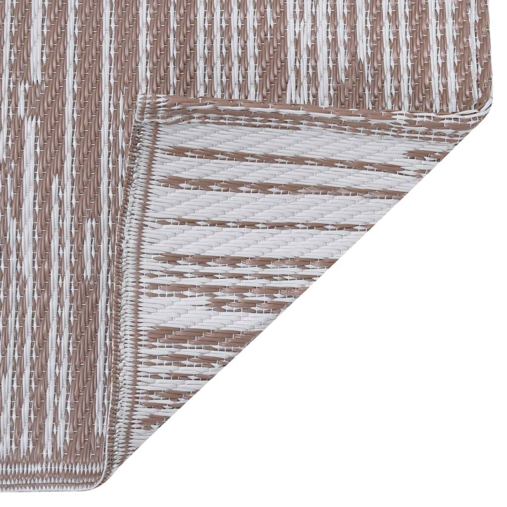 Outdoor-Teppich Braun 190x290 cm PP