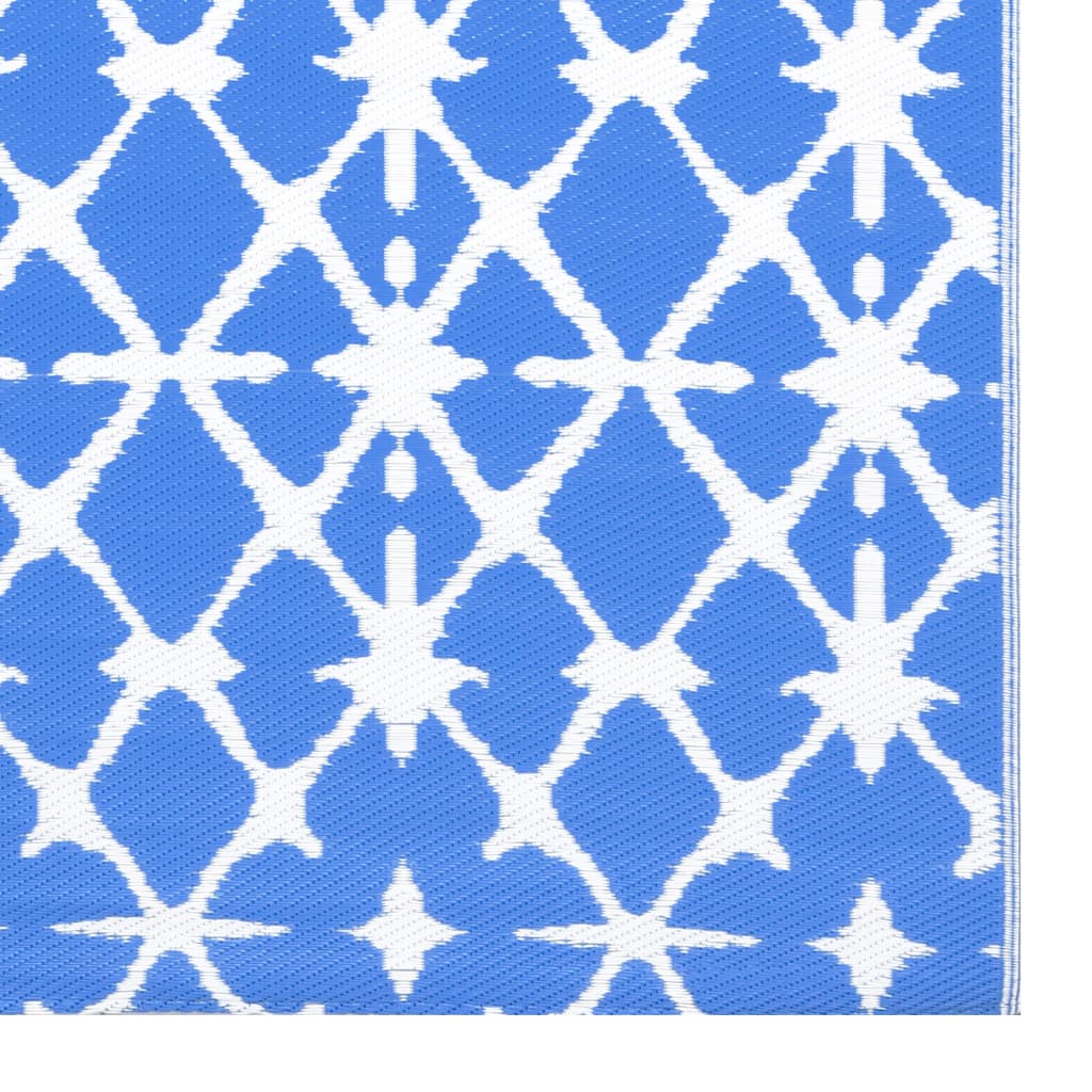 Outdoor-Teppich Blau und Weiß 160x230 cm PP