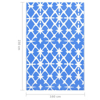 Thumbnail for Outdoor-Teppich Blau und Weiß 160x230 cm PP