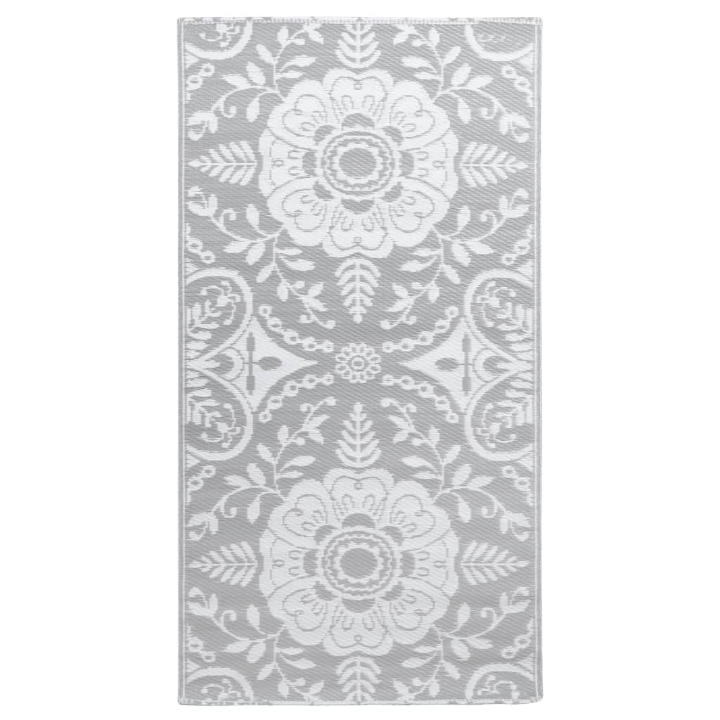 Outdoor-Teppich Hellgrau 190x290 cm PP