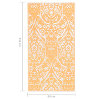 Thumbnail for Outdoor-Teppich Orange und Weiß 80x150 cm PP