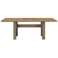 Thumbnail for Garten-Esstisch Braun 200x100x74 cm Poly Rattan