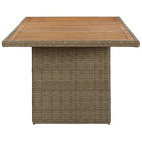 Thumbnail for Garten-Esstisch Braun 200x100x74 cm Poly Rattan