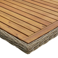 Thumbnail for Garten-Esstisch Braun 200x100x74 cm Poly Rattan
