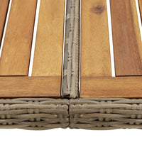 Thumbnail for Garten-Esstisch Braun 200x100x74 cm Poly Rattan