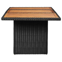Thumbnail for Garten-Esstisch Schwarz 200x100x74 cm Poly Rattan