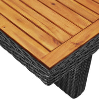 Thumbnail for Garten-Esstisch Schwarz 200x100x74 cm Poly Rattan