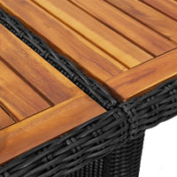 Thumbnail for Garten-Esstisch Schwarz 200x100x74 cm Poly Rattan