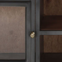 Thumbnail for TV-Schrank Grau 120x30x40 cm Massivholz Akazie und Stahl