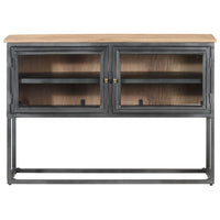 Thumbnail for Sideboard Grau 100x30x70 cm Massivholz Akazie