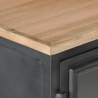 Thumbnail for Sideboard Grau 100x30x70 cm Massivholz Akazie