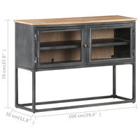 Thumbnail for Sideboard Grau 100x30x70 cm Massivholz Akazie