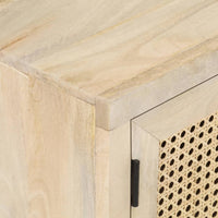 Thumbnail for TV-Schrank 120x30x40 cm Mango Massivholz und Rohrgeflecht