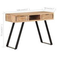 Thumbnail for Schreibtisch 110x50x75 cm Massivholz Akazie mit Naturkanten