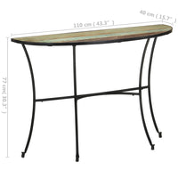 Thumbnail for Beistelltisch 110x40x77 cm Recyceltes Massivholz