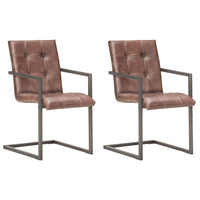 Thumbnail for Freischwinger 2 Stk. Braun Echtleder