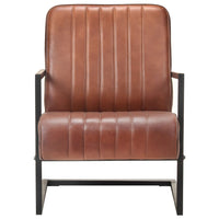 Thumbnail for Freischwinger Sessel Braun Echtleder