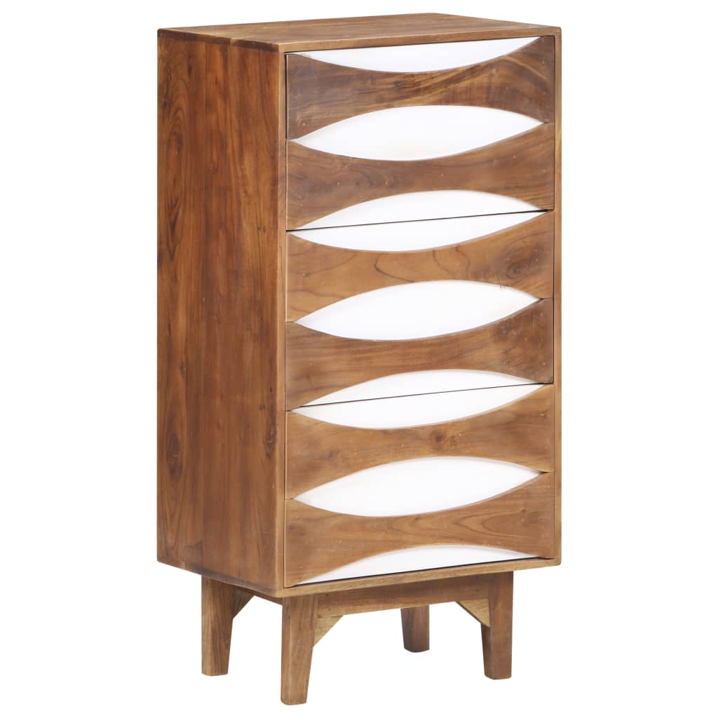 Kommode 43,5x35x90 cm Massivholz Akazie