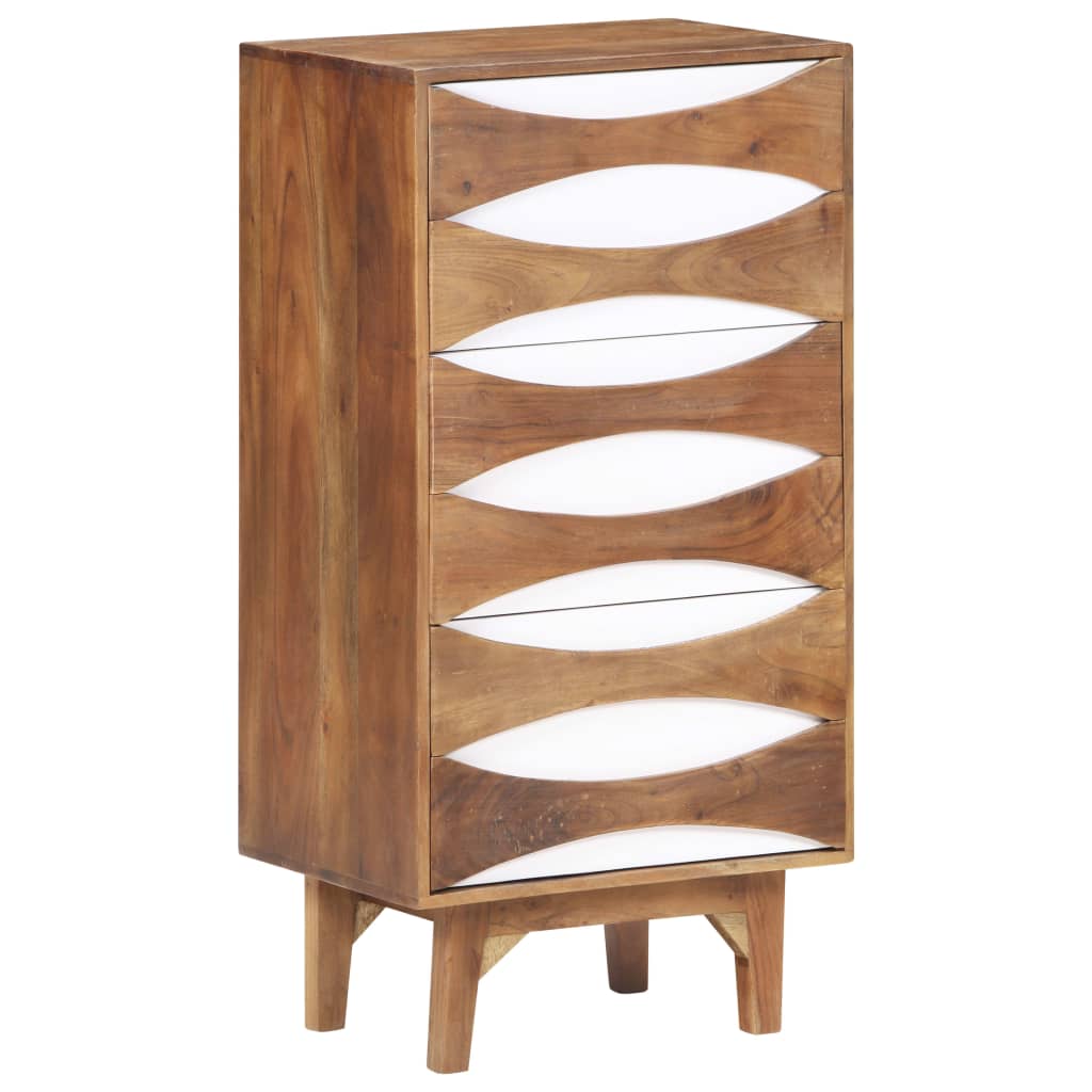 Kommode 43,5x35x90 cm Massivholz Akazie