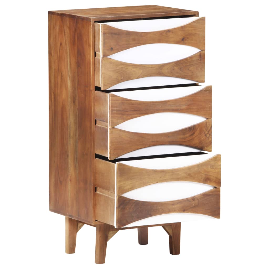 Kommode 43,5x35x90 cm Massivholz Akazie