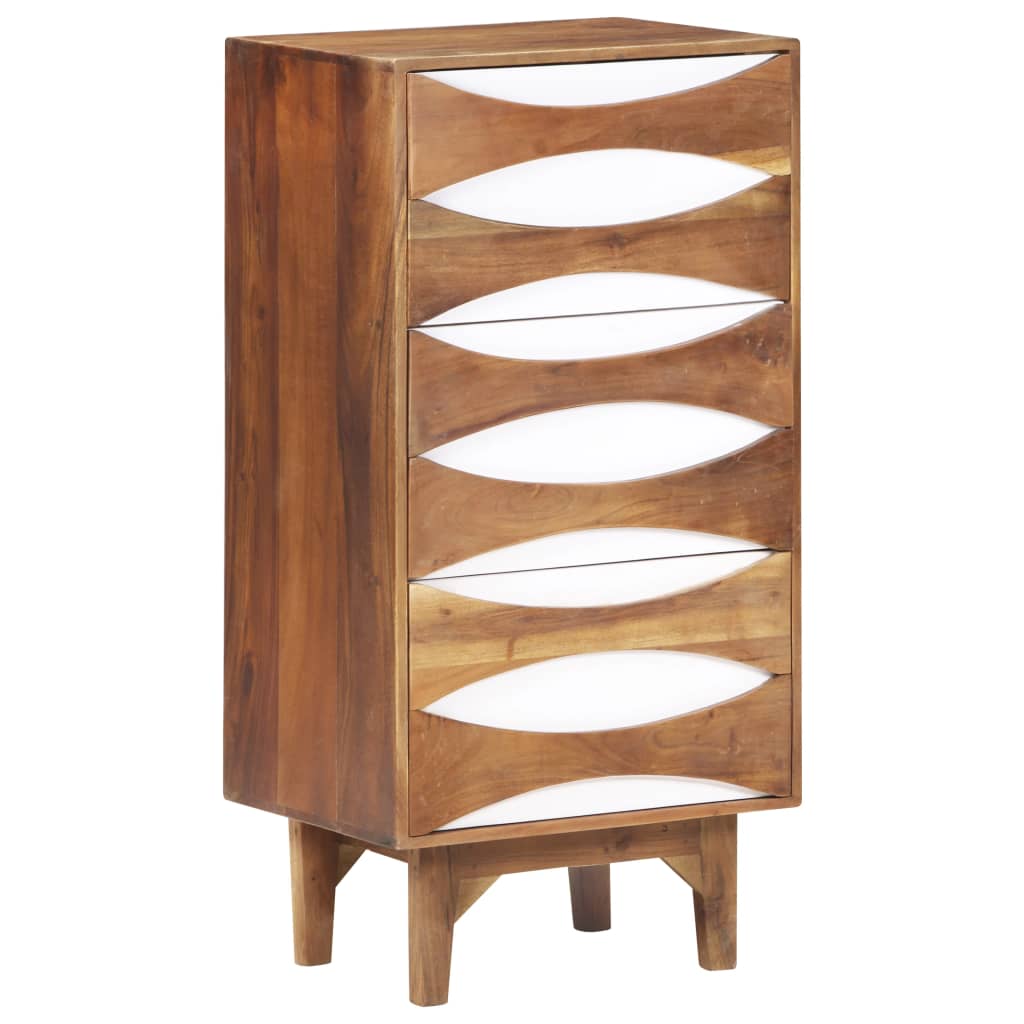 Kommode 43,5x35x90 cm Massivholz Akazie